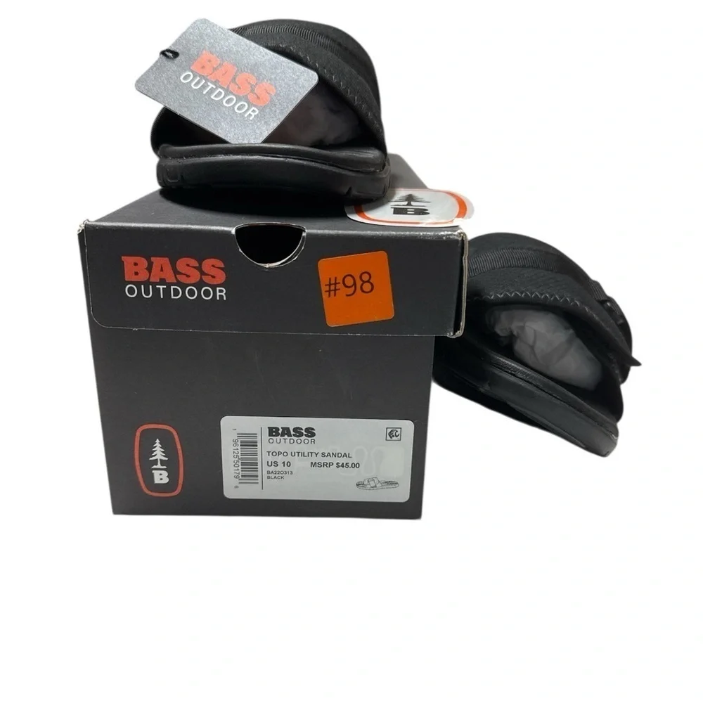 Bass Outdoor Topo Utility Sandal Men’s Size 10 Black